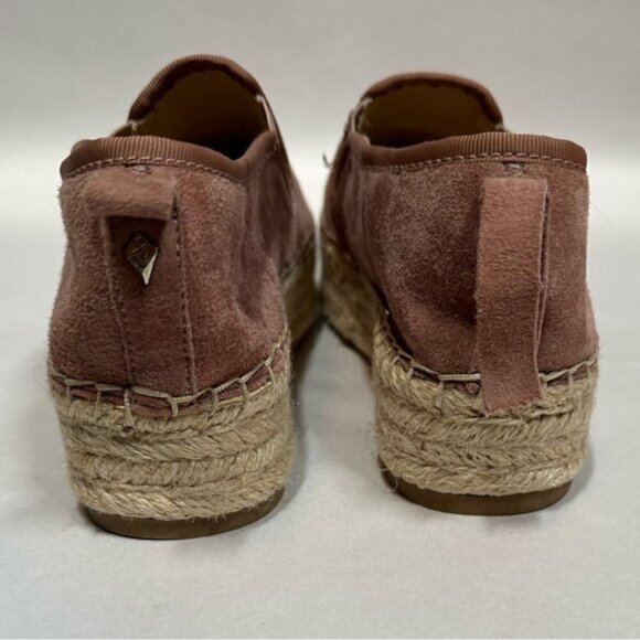SAM  Edelman Pink Suede Carrin Platform Espadrille Size 6.5 - Picture 4 of 10
